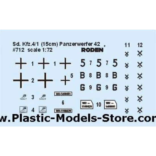Sd.Kfz. 4/1 Panzerwerfer 42 WWII 1/72 Roden 712