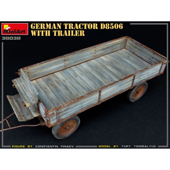 Miniart 38038 - 1/35 German tractor D8506 with trailer scale plastic model kit