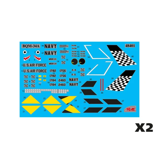 ICM 48403 - 1/48 BQM-34A (Q-2C) Firebee US Drone plastic model kit