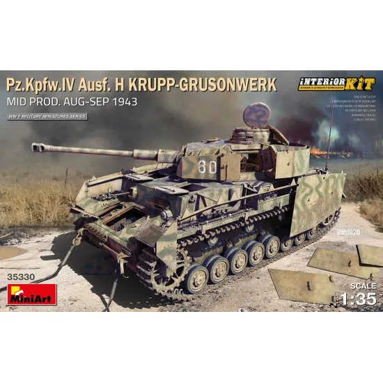Miniart 35330 - 1/35 Pz.Kpfw.IV Ausf. H KRUPP-GRUSONWERK. MID PROD. AUG-SEP 1943