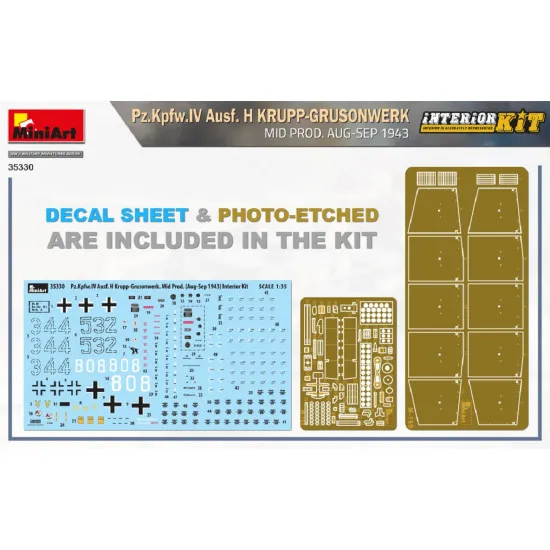 Miniart 35330 - 1/35 Pz.Kpfw.IV Ausf. H KRUPP-GRUSONWERK. MID PROD. AUG-SEP 1943