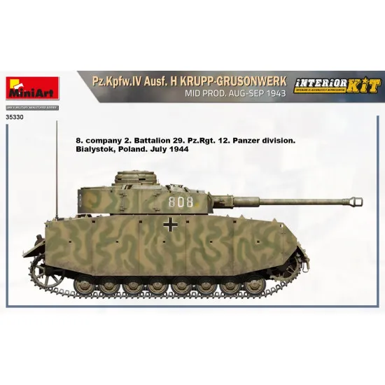Miniart 35330 - 1/35 Pz.Kpfw.IV Ausf. H KRUPP-GRUSONWERK. MID PROD. AUG-SEP 1943