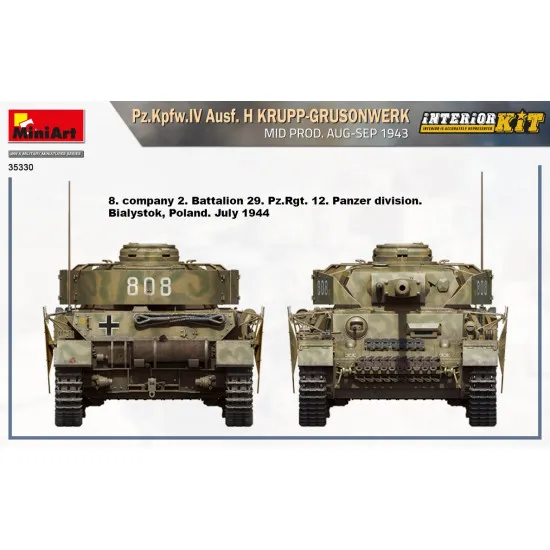 Miniart 35330 - 1/35 Pz.Kpfw.IV Ausf. H KRUPP-GRUSONWERK. MID PROD. AUG-SEP 1943