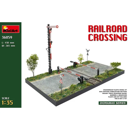 Miniart 36059 - 1/35 Railroad Crossing scale plastic model kit Miniart 36059 - 1/35 Railroad Crossing scale plastic model kit