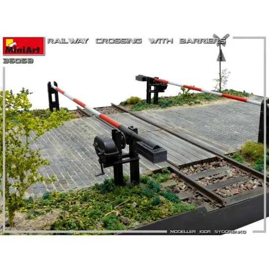 Miniart 36059 - 1/35 Railroad Crossing scale plastic model kit Miniart 36059 - 1/35 Railroad Crossing scale plastic model kit