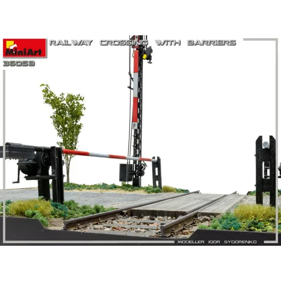 Miniart 36059 - 1/35 Railroad Crossing scale plastic model kit Miniart 36059 - 1/35 Railroad Crossing scale plastic model kit