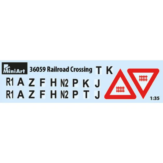 Miniart 36059 - 1/35 Railroad Crossing scale plastic model kit Miniart 36059 - 1/35 Railroad Crossing scale plastic model kit