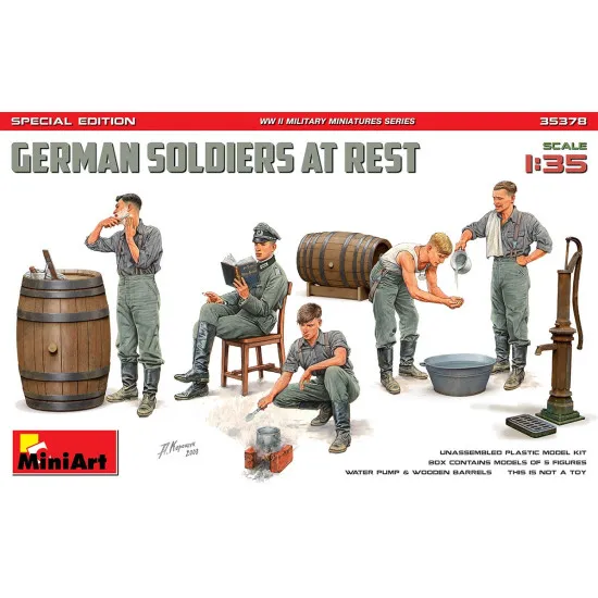 Miniart 35378 - 1/35 German Soldiers at rest. special edition scale model kit