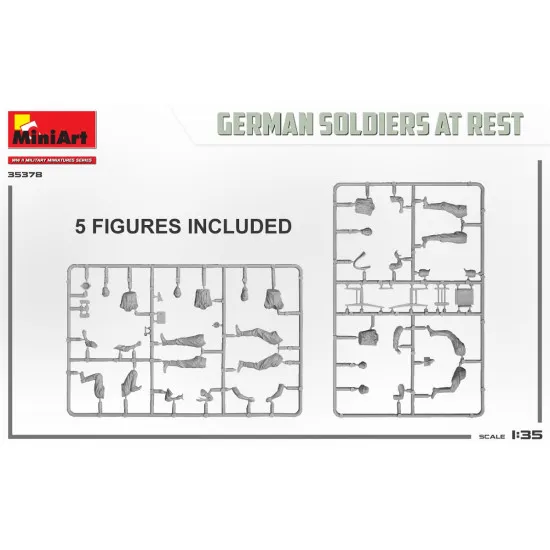 Miniart 35378 - 1/35 German Soldiers at rest. special edition scale model kit