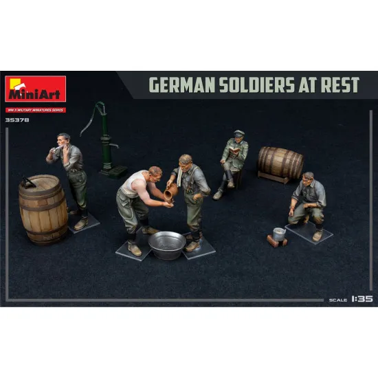 Miniart 35378 - 1/35 German Soldiers at rest. special edition scale model kit