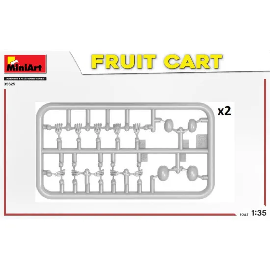 Miniart 35625 - 1/35 FRUIT CART Box Contains Model of Fruit Cart scale plastic