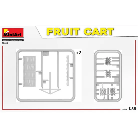Miniart 35625 - 1/35 FRUIT CART Box Contains Model of Fruit Cart scale plastic
