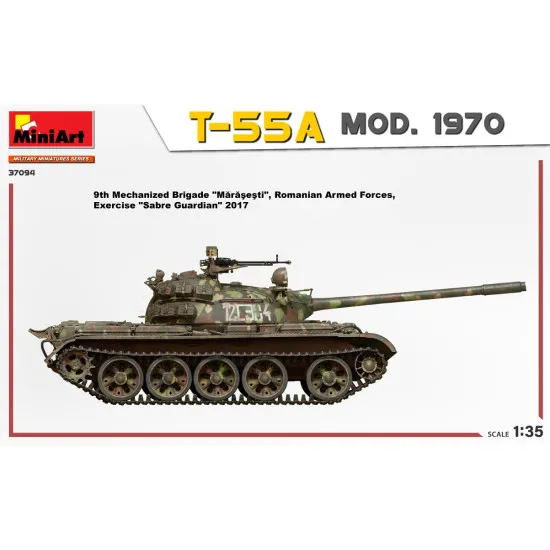 Miniart 37094 - 1/35 T-55A MOD. 1970 INTERIOR KIT, scale plastic model kit