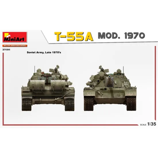 Miniart 37094 - 1/35 T-55A MOD. 1970 INTERIOR KIT, scale plastic model kit