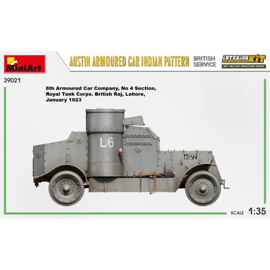 Miniart 39021 - 1/35 Austin Armoured Car Indian Pattern. British service. Interior