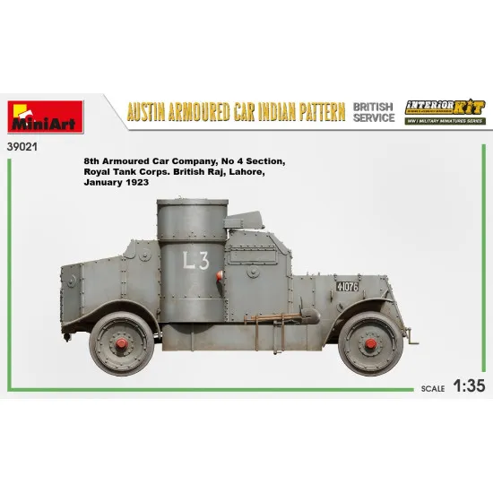 Miniart 39021 - 1/35 Austin Armoured Car Indian Pattern. British service. Interior