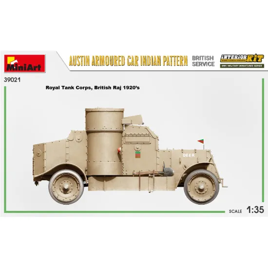 Miniart 39021 - 1/35 Austin Armoured Car Indian Pattern. British service. Interior