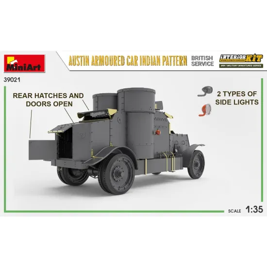 Miniart 39021 - 1/35 Austin Armoured Car Indian Pattern. British service. Interior