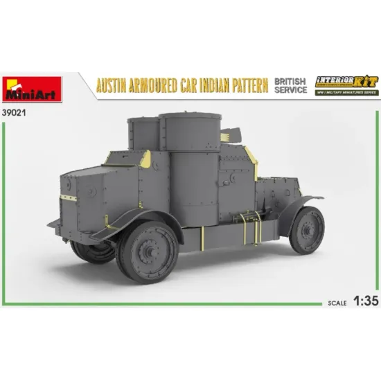 Us Stock Miniart 39021 - 1/35 Austin Armoured Car Indian Pattern. British Service. Interior