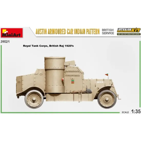 Us Stock Miniart 39021 - 1/35 Austin Armoured Car Indian Pattern. British Service. Interior