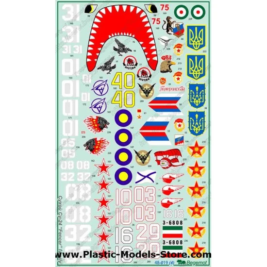 Sukhoi Su-24 Fencer family decals 1/48 BEGEMOT 48019