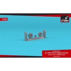 Armory AW14321 - 1/144 B-17B/C/D/E/F Flying Fortress wheels w/ weighted tyres