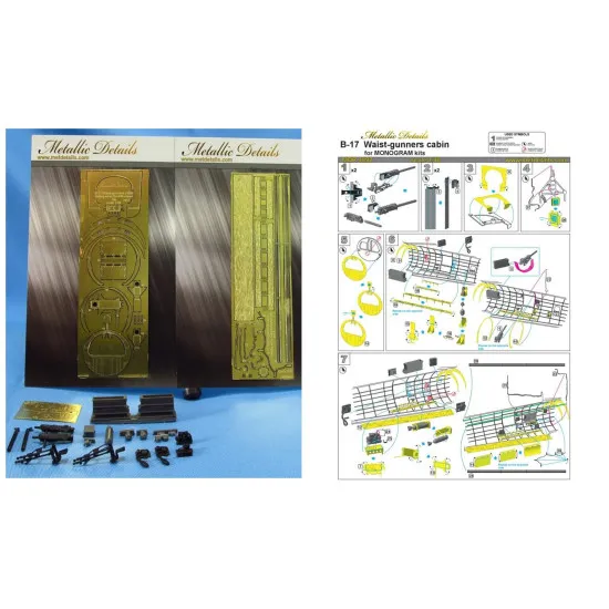 Metallic Details MDR4892 - 1/48 B-17. Waist-gunners cabin (Monogram) scale kit
