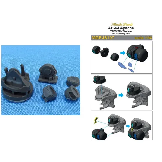 Metallic Details MDR48107 - 1/48 AH-64 Apache. TADS/PNV System (for Academy kit)