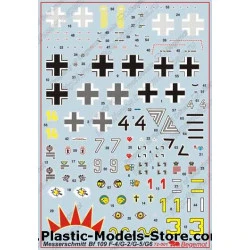 Messerschmitt Bf-109G/F decals 1/72 BEGEMOT 72001