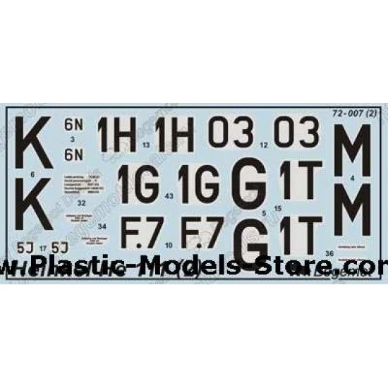Heinkel He-111 part 1 decals 1/72 BEGEMOT 72007