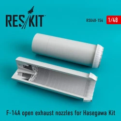 Reskit RSU48-0154 - 1/48 scale F-14A open exhaust nozzles for Hasegawa model Kit