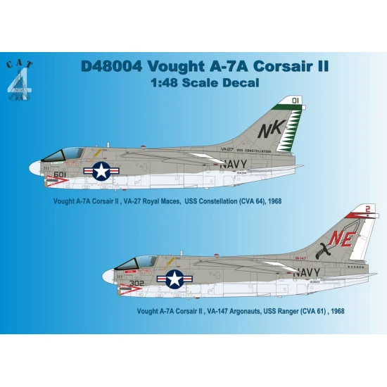 CAT4 D48004 - 1/48 A-7A Corsair II, scale model kit, accessories for aircraft