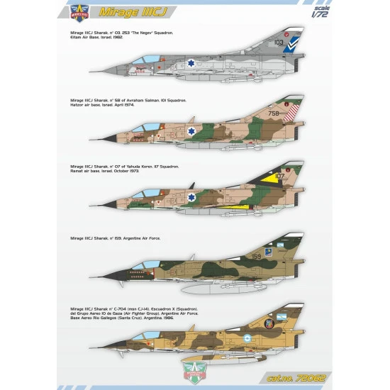 ModelSvit 72062 - 1/72 - Mirage IIICJ Shahak interceptor scale model aircraft