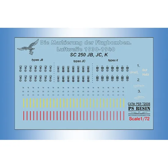 Print Scale PSR 72006 - 1/72 Bomb trolley with the lift, Luftwaffe WWII. Model