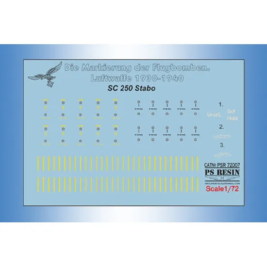 Print Scale PSR 72007 - 1/72 Bomb trolley with the lift, Luftwaffe WWII. Model