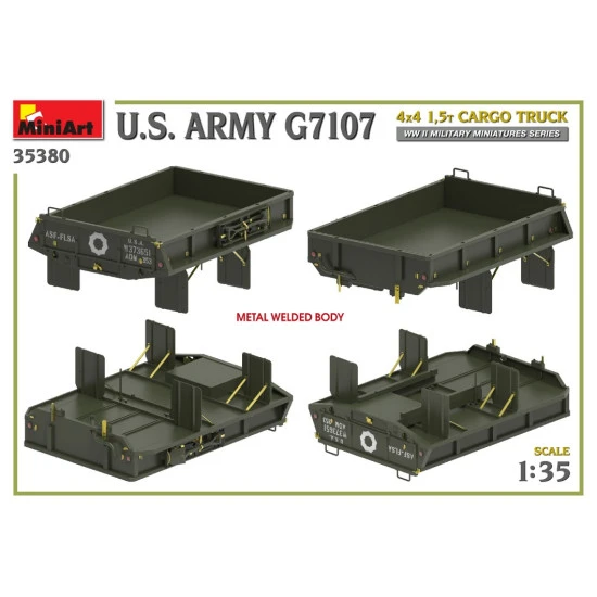 Miniart 35380 - 1/35 U.S. ARMY G7107 4X4 1,5t CARGO TRUCK, scale model kit