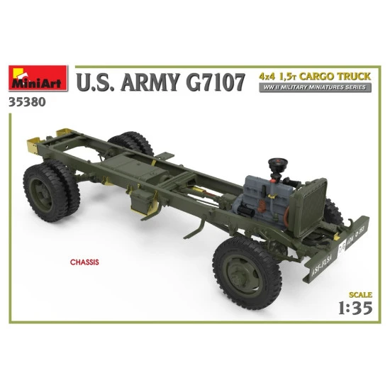 Miniart 35380 - 1/35 U.S. ARMY G7107 4X4 1,5t CARGO TRUCK, scale model kit