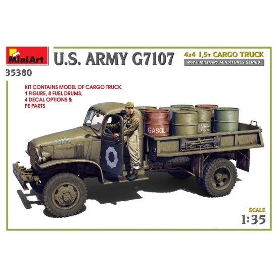 Miniart 35380 - 1/35 U.S. ARMY G7107 4X4 1,5t CARGO TRUCK, scale model kit