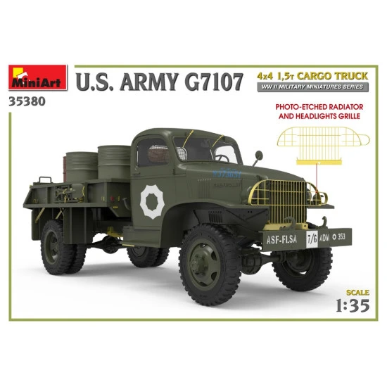 Miniart 35380 - 1/35 U.S. ARMY G7107 4X4 1,5t CARGO TRUCK, scale model kit