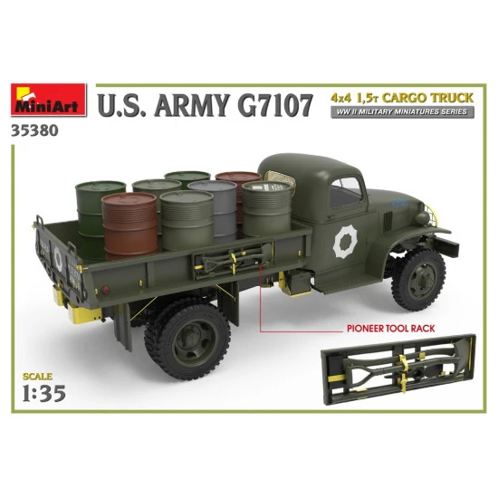 Miniart 35380 - 1/35 U.S. ARMY G7107 4X4 1,5t CARGO TRUCK, scale model kit