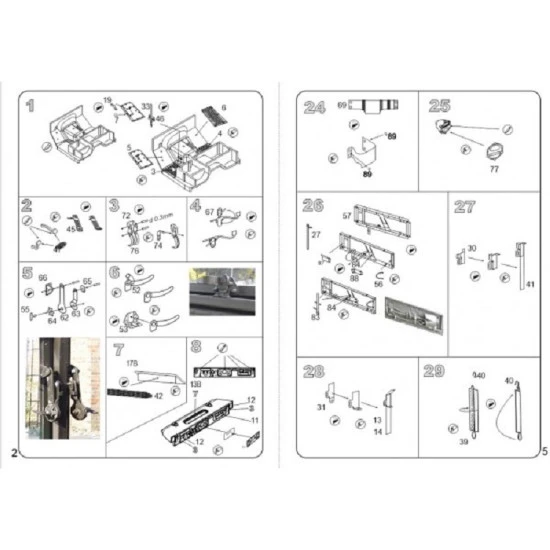 Vmodels 35065 - 1/35 Detail set of M37,42 US 3/4 ton 4x4 cargo truck scale model