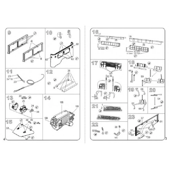 Vmodels 35065 - 1/35 Detail set of M37,42 US 3/4 ton 4x4 cargo truck scale model
