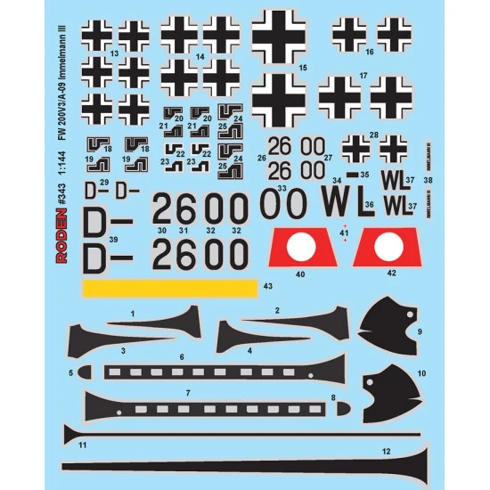 Roden 343 - 1/144 - Focke-Wulf F200V3/A-09 Condor Immelman III model aircraft