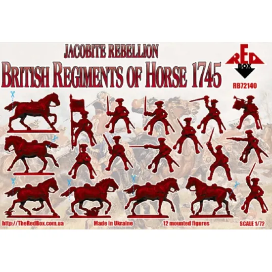 Us Stock Red Box 72140 - 1/72 Jacobite Rebellion. British Regiments Of Horse 1745 Model
