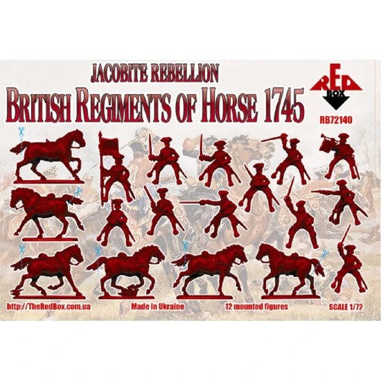 Bundle Red Box Jacobite Rebellion British dragoons regiments of Horse 1745 1/72