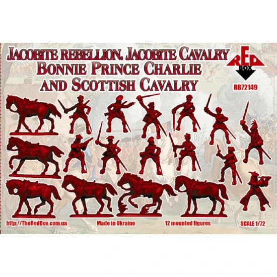 Bundle lot of Red Box 72141 + 72149 Jacobite Rebell. Cavalry. 1/72