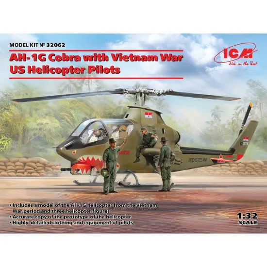 ICM 32062 - 1/32 - AH-1G Cobra with Vietnam War US Helicopter Pilots scale model