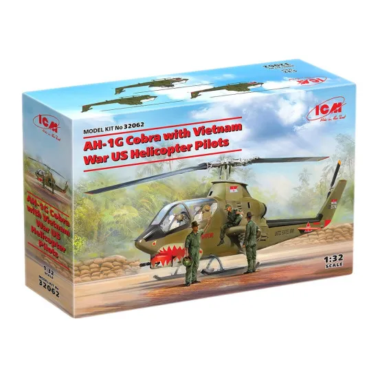 ICM 32062 - 1/32 - AH-1G Cobra with Vietnam War US Helicopter Pilots scale model