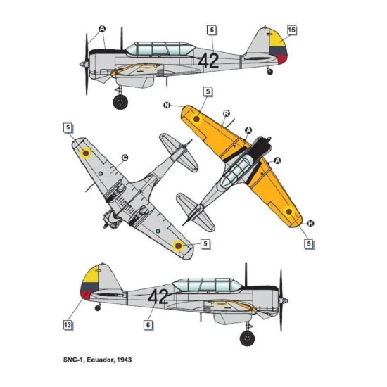 Dora Wings 48041 - 1/48 scale Curtiss-Wright SNC-1 plastic model kit aircraft