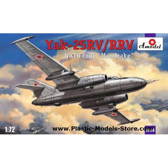 Yak-25RV/RRV Yakovlev Mandrake Soviet interceptor 1/72 Amodel 72176